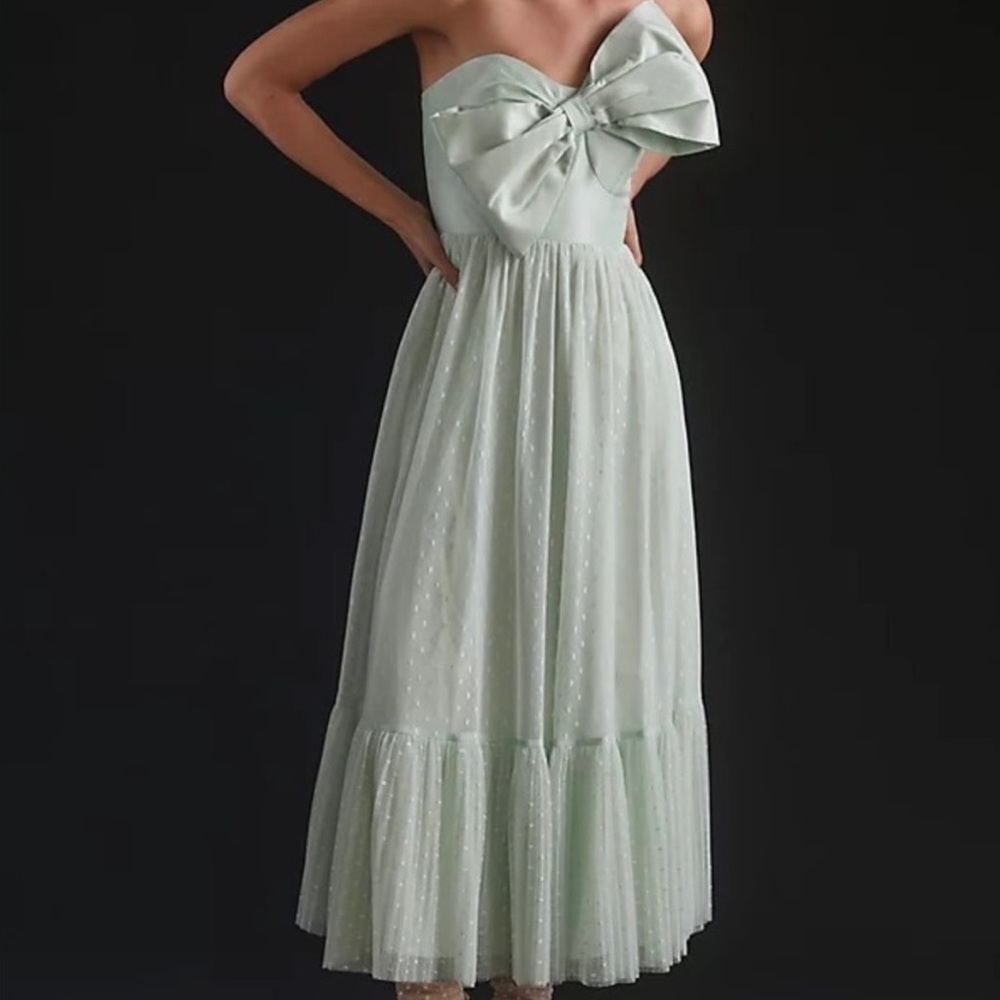 Mint Anthropologie Bow Dress Formal
